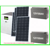1.7kva Inverter Solar 2units of 12V-200AH Battery Installation Bundle 