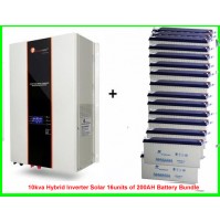 10kva Hybrid Inverter 16 units of 200AH Battery Bundle