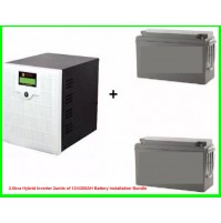 2.5kva Hybrid Inverter 2units of 12V200AH Battery Installation Bundle