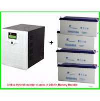 3.5kva Hybrid Inverter 4 units of 200AH Battery Bundle