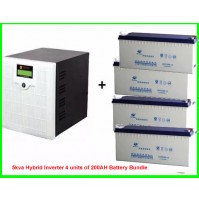 5kva Hybrid Inverter 4 units of 200AH Battery Bundle
