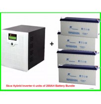 5kva Hybrid Inverter 4 units of 200AH Battery Bundle
