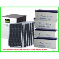 5kva Hybrid Inverter Solar 4 units of 200AH Battery Bundle