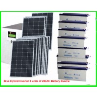 5kva Hybrid Inverter Solar 8 units of 200AH Battery Bundle