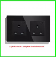 Tuya Smart Life 2 Gang Wifi Smart Wall Socket