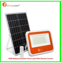 150W Waterproof Solar Flood Light With Remote Control