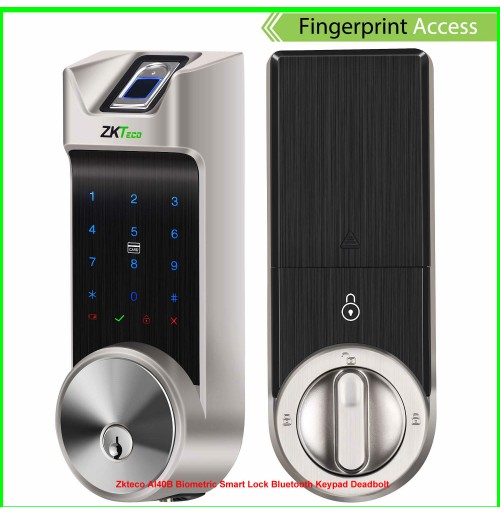 Zkteco Al40B Biometric Smart Lock Bluetooth Keypad Deadbolt