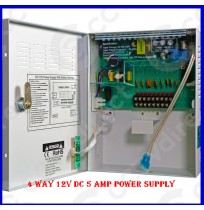 4 Way 12V DC 5 Amp Power Supply