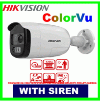 Hikvision DS-2CE12DFT-PIRXOF 2MP PIR Siren ColorVu Bullet Camera
