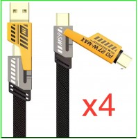 4in1 USB Type-C Cable Data Cord Fast Charging Cable