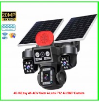 4G HiEasy 4K AOV Solar 4-Lens PTZ Ai 20MP Camera