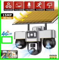 4G Solar 15mp 3 lens All PTZ Auto Tracking CCTV Camera 4G Solar 15mp 3 lens All PTZ Auto Tracking CCTV Camera
