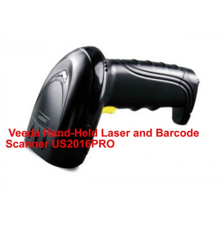  Veeda Hand-Held Laser and Barcode Scanner US2016PRO
